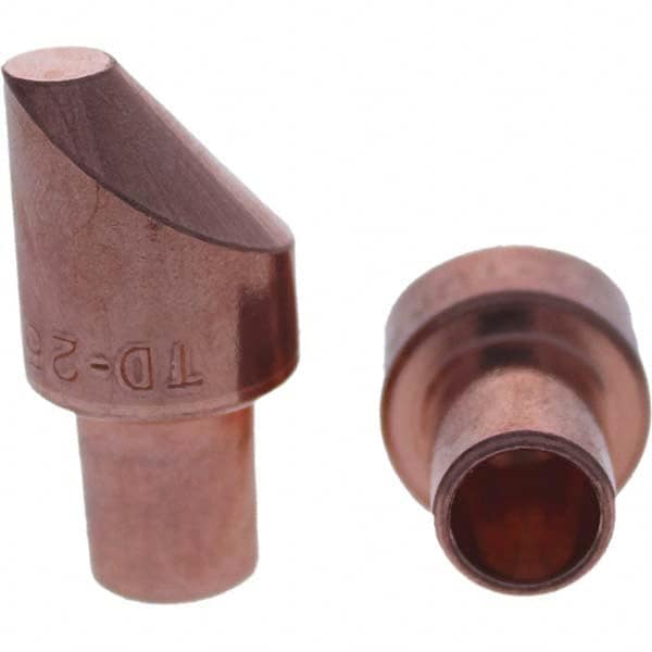 Tuffaloy - Spot Welder Tips For Use With: 5RW Cap Taper Electrode Holder Type: Male Cap D Nose (Offset) - Americas Tooling