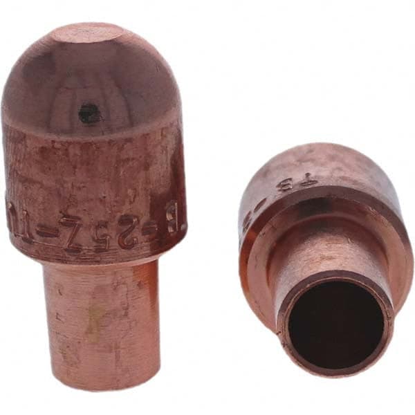 Tuffaloy - Spot Welder Tips For Use With: 5RW Cap Taper Electrode Holder Type: Male Cap B Nose (Dome) - Americas Tooling