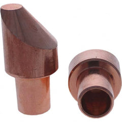 Tuffaloy - Spot Welder Tips For Use With: 5RW Cap Taper Electrode Holder Type: Male Cap D Nose (Offset) - Americas Tooling