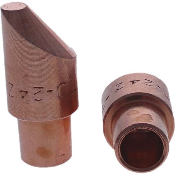 Tuffaloy - Spot Welder Tips For Use With: 4RW Cap Taper Electrode Holder Type: Male Cap D Nose (Offset) - Americas Tooling