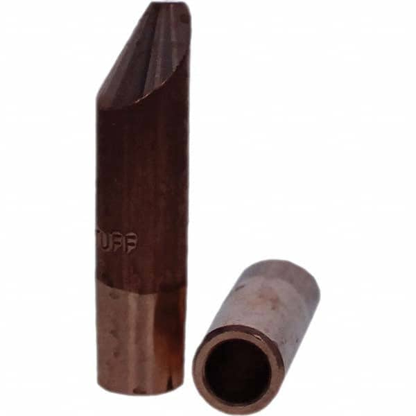 Tuffaloy - Spot Welder Tips For Use With: 5RW Electrode Holder Type: Straight Tip D Nose (Offset) - Americas Tooling