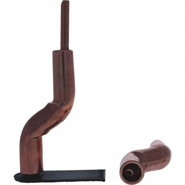 Tuffaloy - Spot Welder Tips For Use With: 4RW Electrode Holder Type: Bent Shank for 4RW Male Cap - Americas Tooling