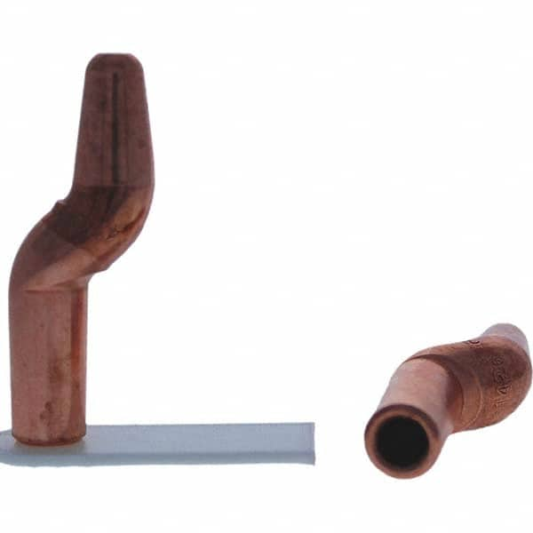 Tuffaloy - Spot Welder Tips For Use With: 4RW Electrode Holder Type: Double Bend Tip A Nose (Pointed) - Americas Tooling