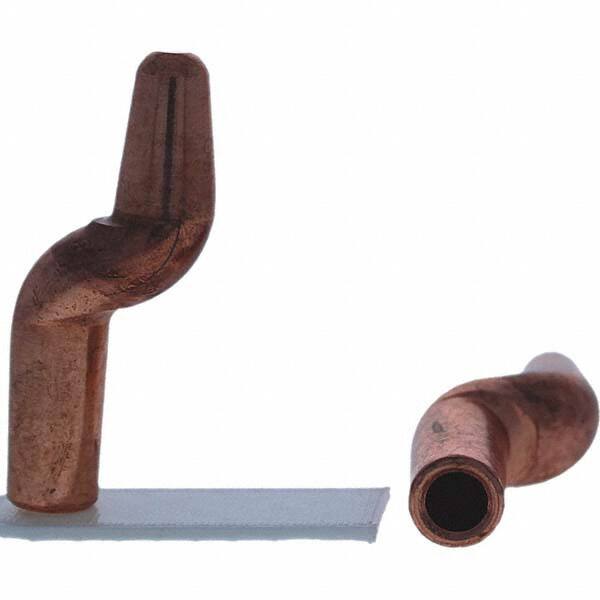 Tuffaloy - Spot Welder Tips For Use With: 4RW Electrode Holder Type: Double Bend Tip A Nose (Pointed) - Americas Tooling