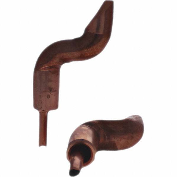 Tuffaloy - Spot Welder Tips For Use With: 4RW Electrode Holder Type: Double Bend Tip D Nose (Offset) - Americas Tooling