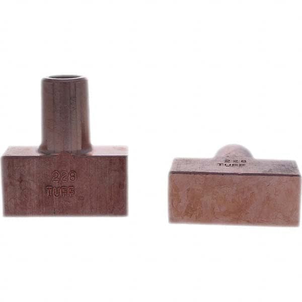 Tuffaloy - Spot Welder Tips For Use With: 5RW Electrode Holder Type: Backup Electrode Rectangular Face - Americas Tooling