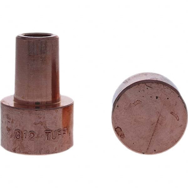 Tuffaloy - Spot Welder Tips For Use With: 5RW Electrode Holder Type: Backup Electrode Round Face - Americas Tooling