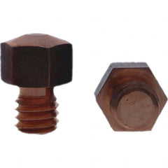 Tuffaloy - Spot Welder Tips For Use With: 3/8-16 Threaded Electrode Holder Type: Threaded Tip E Nose (Truncated) - Americas Tooling