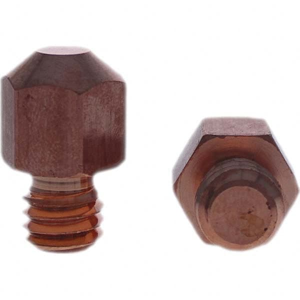 Tuffaloy - Spot Welder Tips For Use With: 3/8-16 Threaded Electrode Holder Type: Threaded Tip A Nose (Pointed) - Americas Tooling