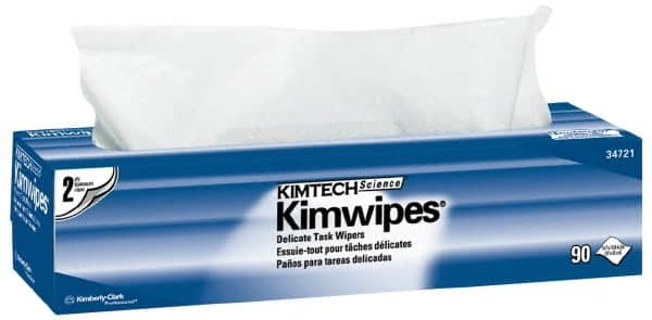 Kimtech - Dry Clean Room/Lab/Critical Task Wipes - Pop-Up, 16-5/8" x 14-3/4" Sheet Size, White - Americas Tooling