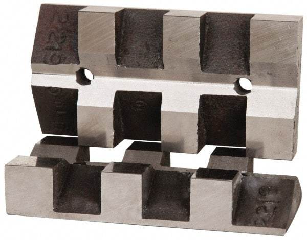 Heinrich - 4" Wide, V-Groove Vise Jaw - Ductile Iron, Fixed Jaw, Compatible with DA-2200-SC Vises - Americas Tooling