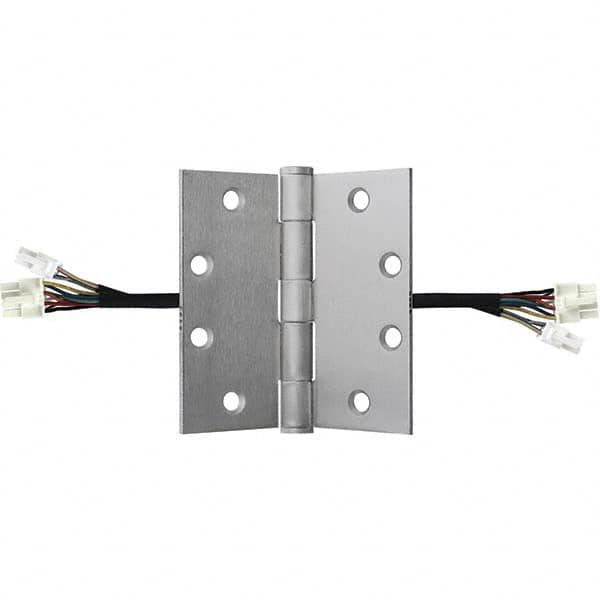 Stanley - 4-1/2" Long x 4-1/2" Wide Grade 1 Steel Full Mortise, Concealed Electric Commercial Hinge - Americas Tooling