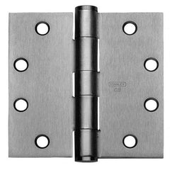 Stanley - 4-1/2" Long x 4-1/2" Wide Grade 1 304 Stainless Steel Full Mortise Ball Bearing Commercial Hinge - Americas Tooling