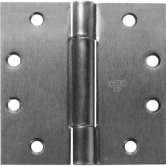 Stanley - 4-1/2" Long x 5" Wide Grade 1 Steel Full Mortise Ball Bearing Commercial Hinge - Americas Tooling