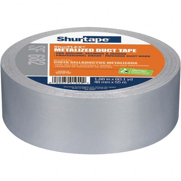 Shurtape - SF 682 ShurFLEX Non-Printed Metalized Cloth Duct Tape - Americas Tooling