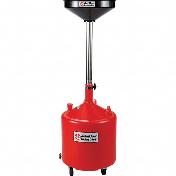 JohnDow - Oil Drain Containers Type: Pressurized Evacuation Drain w/Casters Container Size: 18 Gal. - Americas Tooling