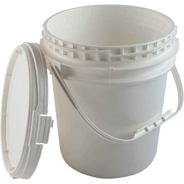 Dynalon Labware - 1 6-Piece 2.5 Gal 9.1" High, High-Density Polyethylene Round White Single Pail - Americas Tooling