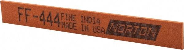 Norton - 4" Long x 1/2" Wide x 1/16" Thick, Aluminum Oxide Sharpening Stone - Taper, Fine Grade - Americas Tooling