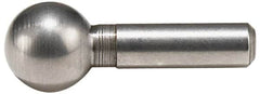 Jergens - 1/2" Ball Diam, 1/4" Shank Diam, Steel Standard Tooling Ball - 1-1/2" Ball Center to Shank Bottom - Americas Tooling