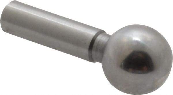 Jergens - 1/4" Ball Diam, 1/8" Shank Diam, Steel Standard Tooling Ball - 9/16" Ball Center to Shank Bottom - Americas Tooling