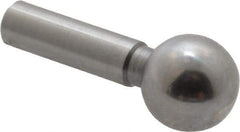 Jergens - 1/4" Ball Diam, 1/8" Shank Diam, Steel Standard Tooling Ball - 9/16" Ball Center to Shank Bottom - Americas Tooling