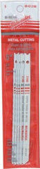 Milwaukee Tool - 5" Long, 24 Teeth per Inch, Bi-Metal Jig Saw Blade - Toothed Edge, 0.2813" Wide x 0.055" Thick, U-Shank - Americas Tooling