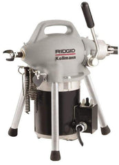 Ridgid - Electric Battery Drain Cleaning Machine - For 3/4" to 4" Pipe, 100' Cable, 400 Max RPM - Americas Tooling