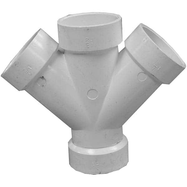 Jones Stephens - Drain, Waste & Vent Pipe Fittings Type: Double Wye Fitting Size: 4 x 3 (Inch) - Americas Tooling