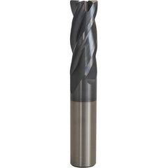 Accupro - 3/16" Diam 4 Flute Carbide 0.005" Corner Radius End Mill - Exact Industrial Supply