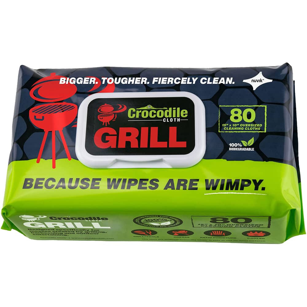 Crocodile Cloth - Wipes Type: General Purpose Style: Pre-Moistened; Flat Fold - Americas Tooling