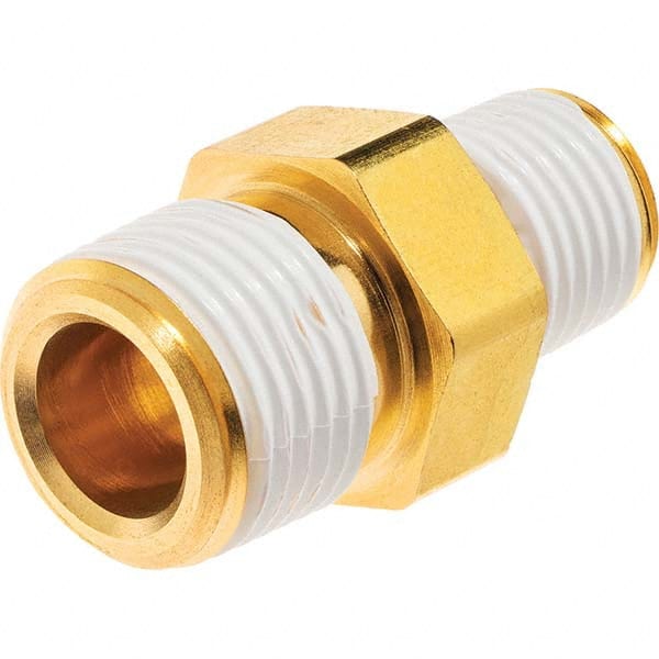 USA Sealing - 3/8 x 1/8" Brass Pipe Reducing Hex Nipple - Americas Tooling