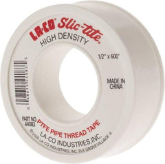 LA-CO - 1/2" Wide x 600" Long General Purpose Pipe Repair Tape - 3 mil Thick, -450 to 550°F, White - Americas Tooling