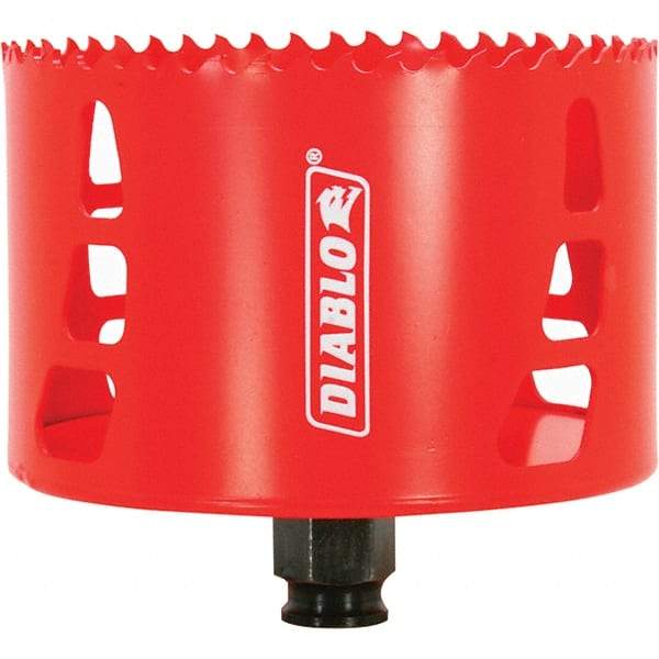 Freud - 4" Diam, 2-3/8" Cutting Depth, Hole Saw - Bi-Metal Saw, Toothed Edge - Americas Tooling