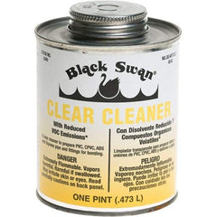 Black Swan - 1 Pt All-Purpose Cleaner - Clear, Use with ABS, PVC & CPVC up to 6" Diam - Americas Tooling