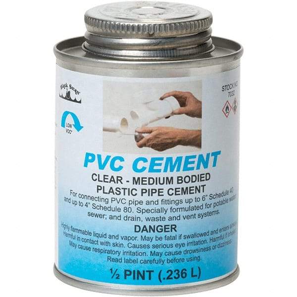 Black Swan - 1/2 Pt Medium Bodied Cement - Clear, Use with PVC - Americas Tooling