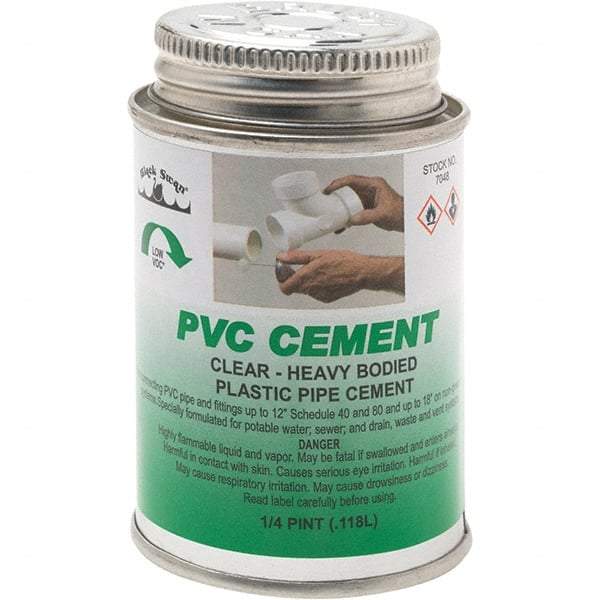 Black Swan - 1/4 Pt Heavy Duty Cement - Clear, Use with PVC - Americas Tooling