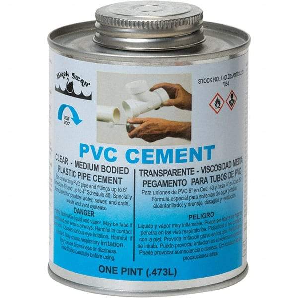 Black Swan - 1 Pt Medium Bodied Cement - Clear, Use with PVC - Americas Tooling