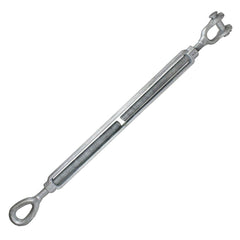 Turnbuckles; Turnbuckle Type: Jaw & Eye; Working Load Limit: 10000 lb; Thread Size: 1 in-24 in; Turn-up: 24 in; Closed Length: 38.89 in; Material: Steel; Finish: Galvanized