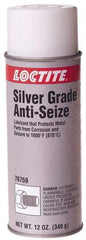 Loctite - 12 oz Aerosol High Temperature Anti-Seize Lubricant - Silver Colored, 1,600°F, Silver Colored, Water Resistant - Americas Tooling