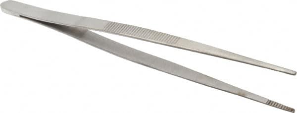 General - 6" OAL Utility Tweezers - Blunt, Serrated Points - Americas Tooling