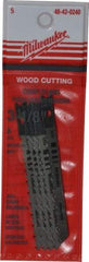 Milwaukee Tool - 3-1/8" Long, 8 Teeth per Inch, High Carbon Steel Jig Saw Blade - Toothed Edge, 0.2188" Wide x 0.043" Thick, U-Shank - Americas Tooling