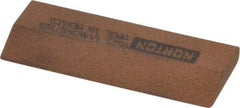 Norton - 2-1/4" Long x 7/8" Diam x 3/16" Thick, Aluminum Oxide Sharpening Stone - Round, Medium Grade - Americas Tooling