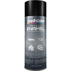 Dupli-Color - Black, Semi Gloss, Acrylic Enamel Spray Paint - 12 to 14 Sq Ft per Can, 12 oz Container - Americas Tooling