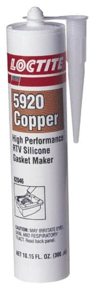 Loctite - 300ml High Performance RTV Silicone Gasket Maker - -65 to 700°F, Copper, Comes in Cartridge - Americas Tooling