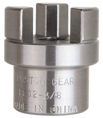 Boston Gear - 3/8" Max Bore Diam, FC12 Coupling Size, Flexible Half Coupling - 1-1/4" OD, 2.32" OAL, Steel - Americas Tooling