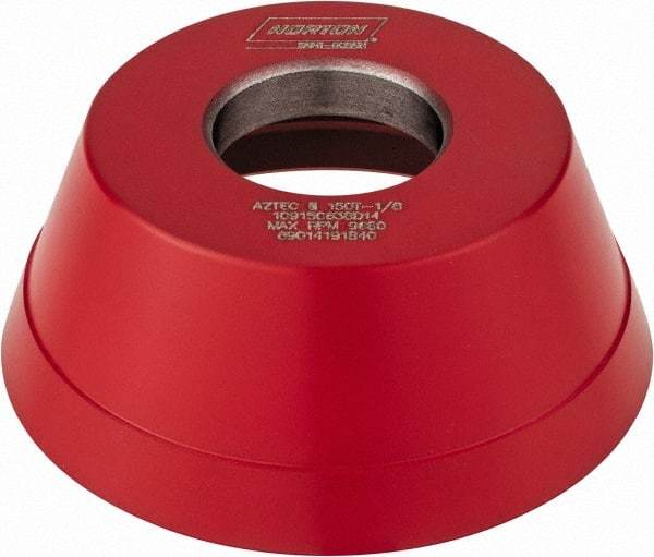 Norton - 3-3/4" Diam, 1-1/4" Hole Size, 1-1/2" Overall Thickness, 150 Grit, Type 11 Tool & Cutter Grinding Wheel - Very Fine Grade, CBN, Resinoid Bond - Americas Tooling