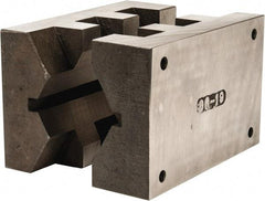 Heinrich - 6" Wide, V-Groove Vise Jaw - Ductile Iron, Fixed Jaw, Compatible with DA-6600-SC Vises - Americas Tooling