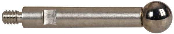 TESA Brown & Sharpe - 3mm Ball Diam, Carbide, Ball Test Indicator Contact Point - 1/2" Contact Point Length, Use with Brown & Sharpe TESATAST Dial Test Indicators - Americas Tooling