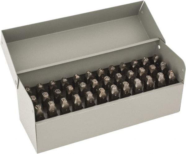 C.H. Hanson - 36 Piece, 3/16" Character Steel Stamp Set - Letters & Figures, Low Stress Round Face Full - Americas Tooling