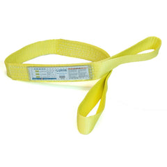 Slings & Tiedowns (Load-Rated); Sling Type: Eye & Eye; Length (Feet): 8; Vertical Capacity (Lb.): 3200; Choker Capacity (Lb.): 2500; Width (Inch): 2; Basket Capacity (Lb.): 6400; Eye Type: Flat Eye; Sling Material: Nylon; Sling Width: 2 in; Eye Length: 10